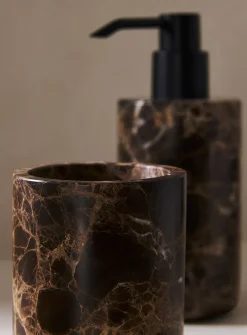 Genuine brown marble accessories