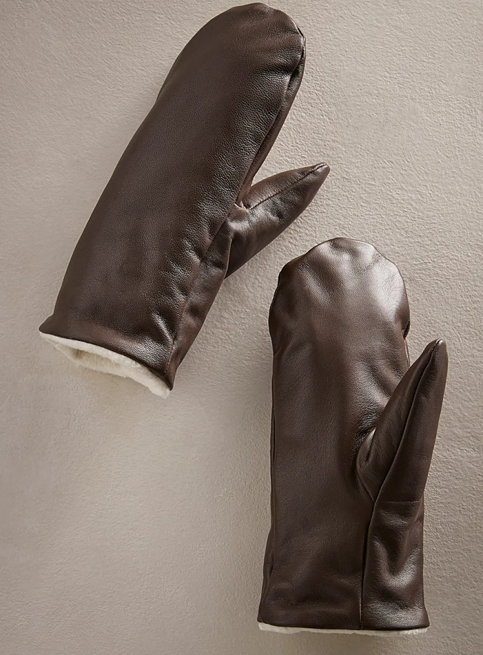 Genuine leather mittens