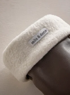 Genuine leather mittens