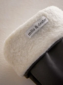 Genuine leather mittens