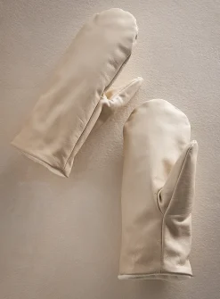 Genuine leather mittens