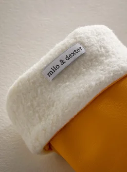 Genuine leather mittens