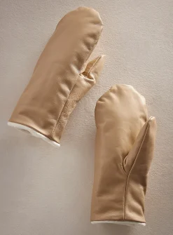 Genuine leather mittens
