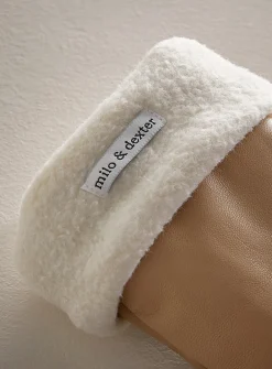 Genuine leather mittens
