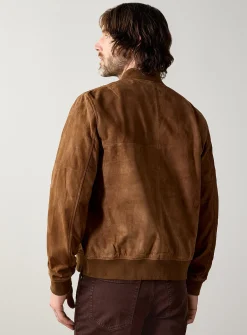 Genuine suede bomber jacket