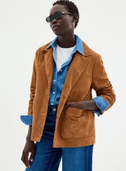 Genuine suede loose jacket