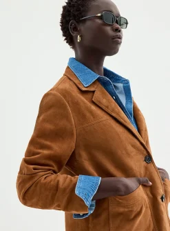 Genuine suede loose jacket