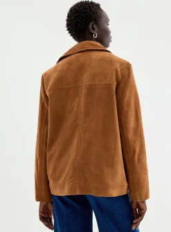 Genuine suede loose jacket