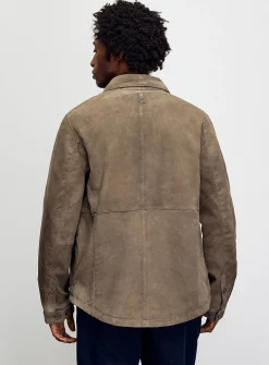 Genuine suede overshirt