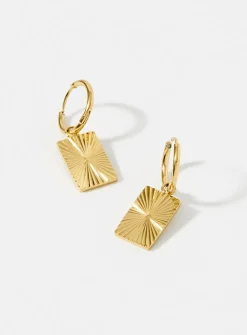 Geo fan earrings