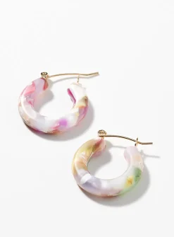 Geo flecked earrings