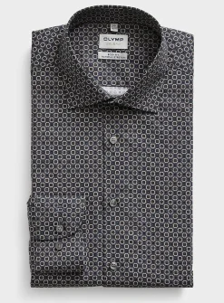 Geo floral slate shirt