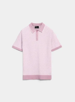 Geo jacquard knit polo