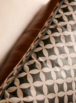Geo mosaic velvet removable-cover cushion