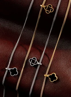 Geo-clover necklace