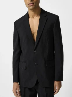 Geometric jacquard blazer
