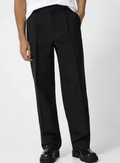 Geometric jacquard pleated pant