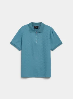 Geometric jacquard polo