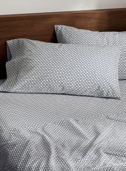 Geometric mosaic percale plus sheet