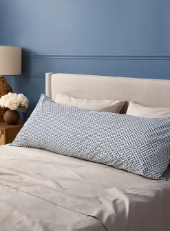 Geometric mosaic percale plus body pillow sham