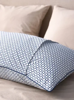 Geometric mosaic percale plus body pillow sham