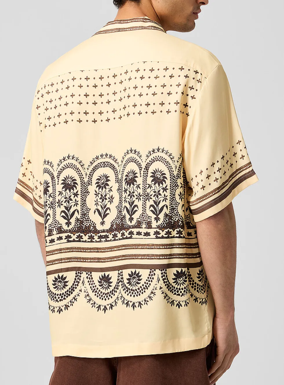 Geometric pattern cabana shirt