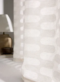 Geometric pattern delicate openwork sheer curtain