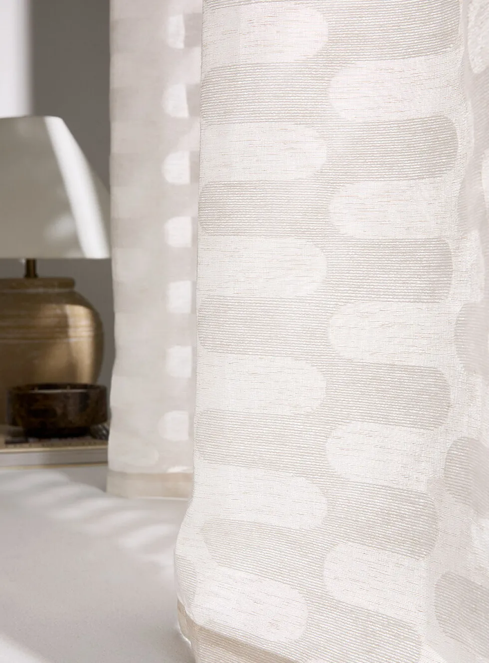 Geometric pattern delicate openwork sheer curtain