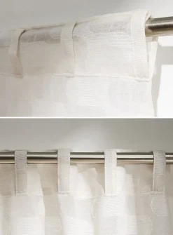 Geometric pattern delicate openwork sheer curtain