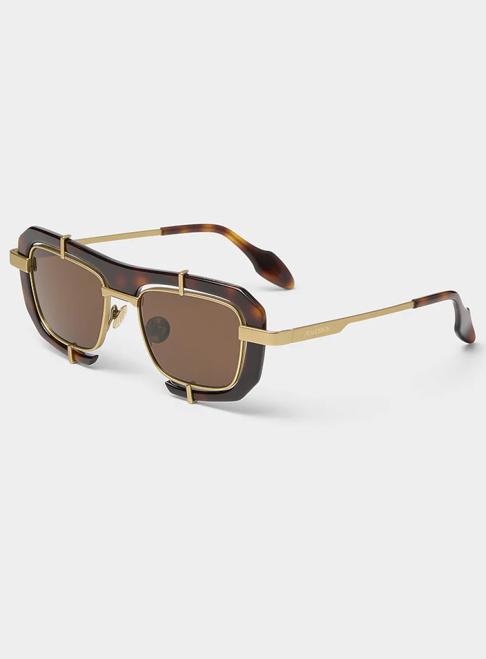 Geometric tortoiseshell sunglasses