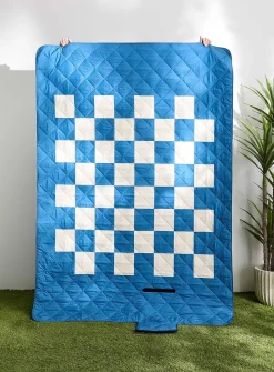 Giant chessboard picnic blanket