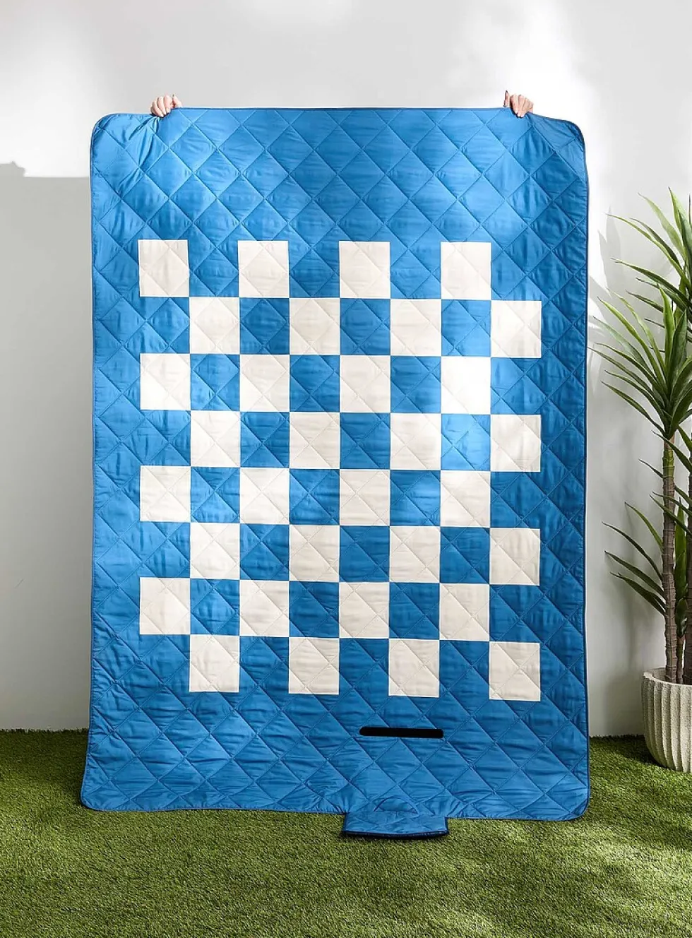 Giant chessboard picnic blanket