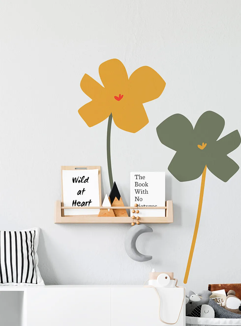 Giant flowers wall stickers