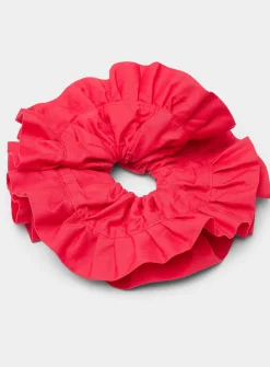 Giant monochrome ruffled scrunchie