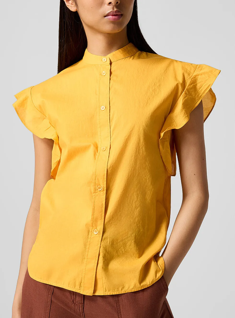 Gifty ruffled-sleeve blouse