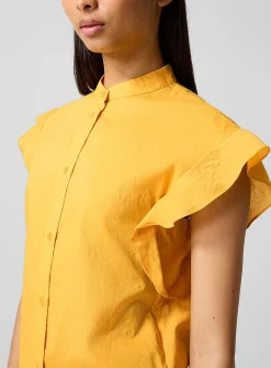 Gifty ruffled-sleeve blouse