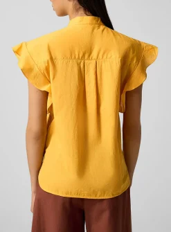 Gifty ruffled-sleeve blouse