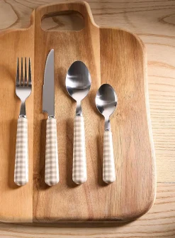 Gingham check utensils