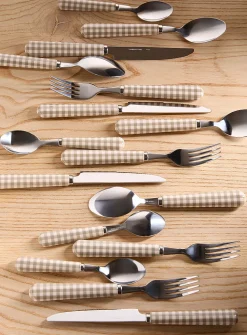 Gingham check utensils