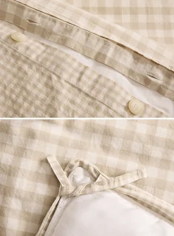 Gingham duvet cover set