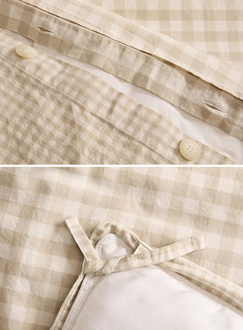 Gingham duvet cover set