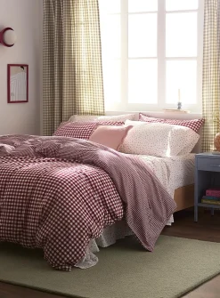 Gingham duvet cover set