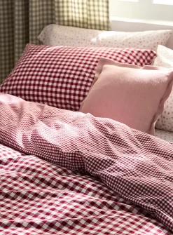 Gingham duvet cover set