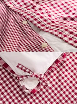 Gingham duvet cover set