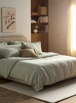 Gingham duvet cover set