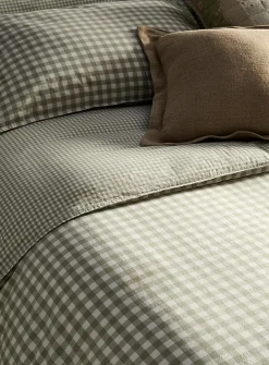 Gingham duvet cover set