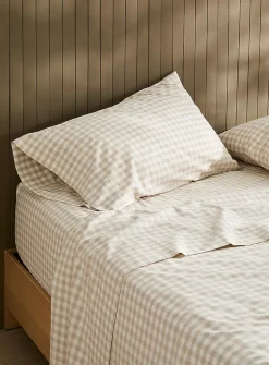 Gingham sheet set