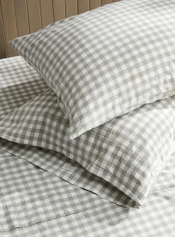 Gingham sheet set