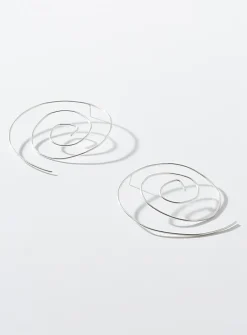 Giulia sterling silver spiral earrings