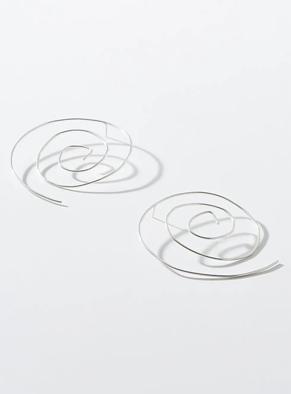 Giulia sterling silver spiral earrings